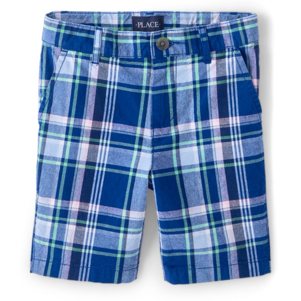 The Children’s Place Toddler Blue Plaid Shorts - 3T